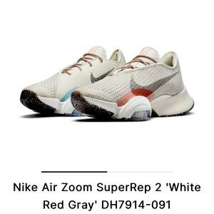 Nike Air Zoom SuperRep 2 'White Red Gray' DH7914-091 Men’s 9/ Women’s 10.5